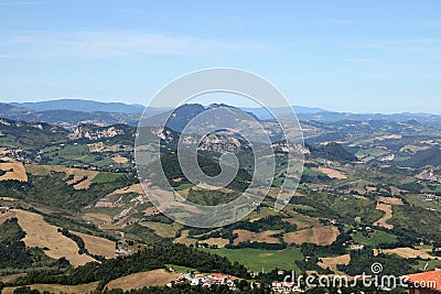 Apennine mountains San Marino Stock Photo