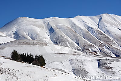 Apennines with snow Stock Photo