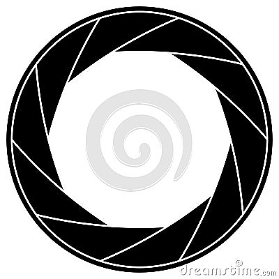 Aperture blades Vector Illustration