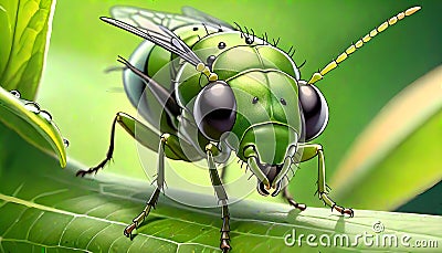 Aphid Bug soft bodied insect Aphidoidea Cartoon Illustration