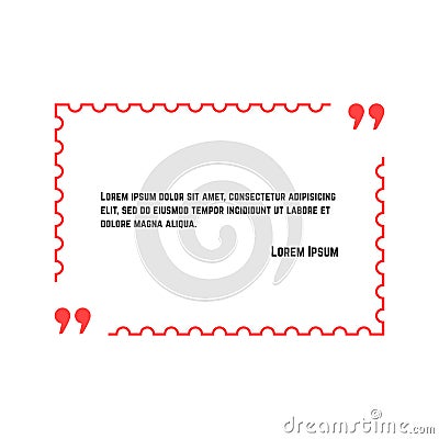 Aphorism in thin line postage stamp Vector Illustration