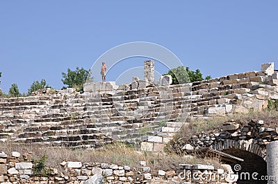 Vomitorium of Roman Theatre at Aphrodisias Archaeological Site, AydÄ±n Province, Turkey Editorial Stock Photo