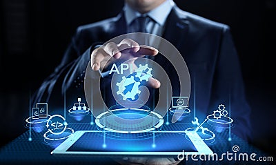 API Application Programming Interface Development technology concept. Stock Photo