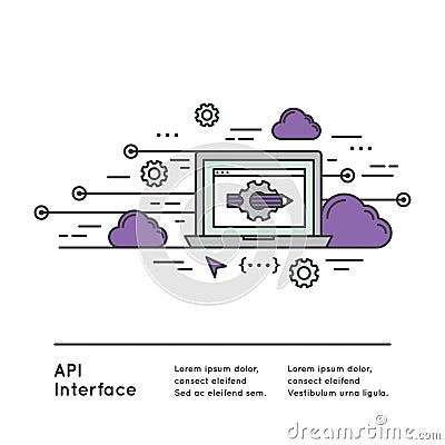 API Application Programming Interface Stock Photo