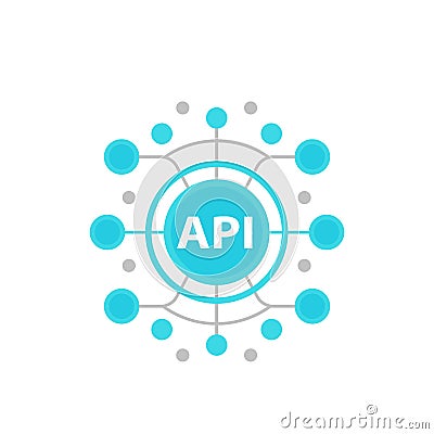 API, application programming interface vector Vector Illustration