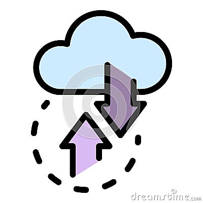 Api change data cloud icon vector flat Stock Photo