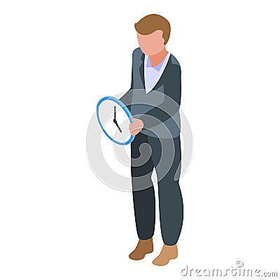 API worker icon isometric vector. Integration develop Vector Illustration