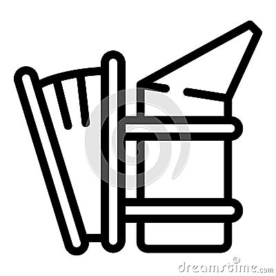 Apiary smoker icon, outline style Vector Illustration