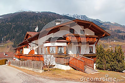 Alpine guest house in Tirol, Austria Stock Photo