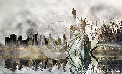 Apocalypse in New york Stock Photo