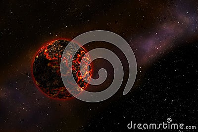 Apocalyptic explosion of the planet Stock Photo