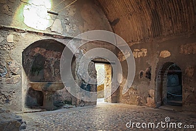 The Central Thermae. Roman bath. Ercolano. Herculaneum. Naples. Italy Stock Photo