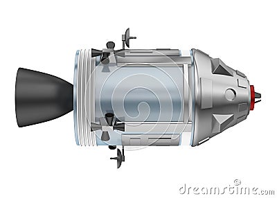 Apollo Command and Service Module Isolated Stock Photo