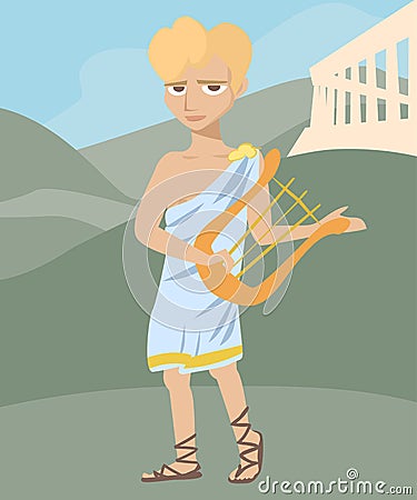 Apollo deity Vector Illustration