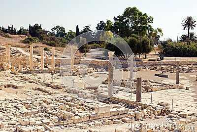 Apollo Temple and ruins at Amathus Stock Photo