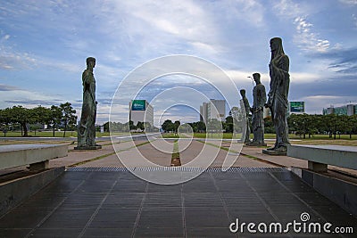 Apostles in the Cathedral of Brasilia Editorial Stock Photo