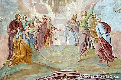 Apostles, Fresco painting Stock Photo