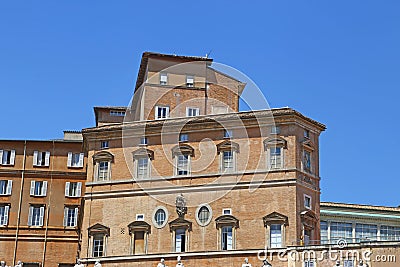 Part of the apostolic palace in Vatican City, Rome Italy Editorial Stock Photo