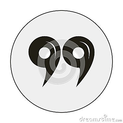 Apostrophe icon. White background. Vector illustration. Vector Illustration