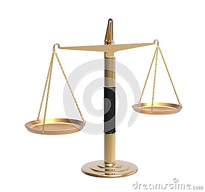 Apothecary scales in balance Stock Photo