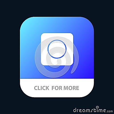 App, Browser, Maximize Mobile App Button. Android and IOS Glyph Version Vector Illustration