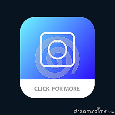 App, Browser, Maximize Mobile App Button. Android and IOS Line Version Vector Illustration