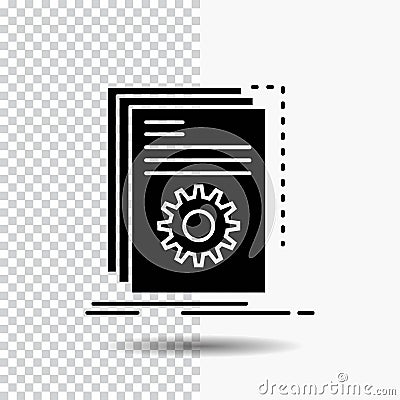 App, build, developer, program, script Glyph Icon on Transparent Background. Black Icon Vector Illustration