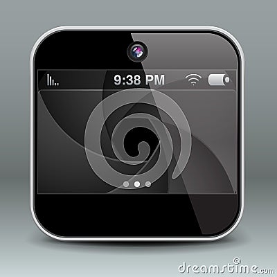 App design mobile phone camera icon Vector Illustration