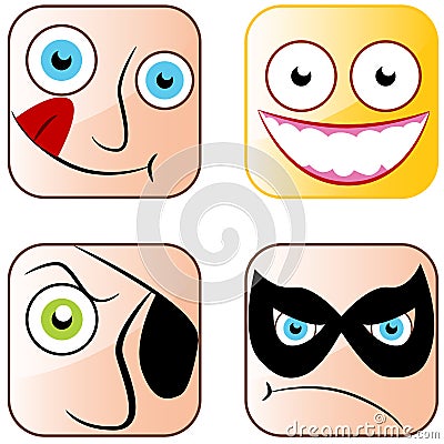 App Icon Faces Vector Illustration