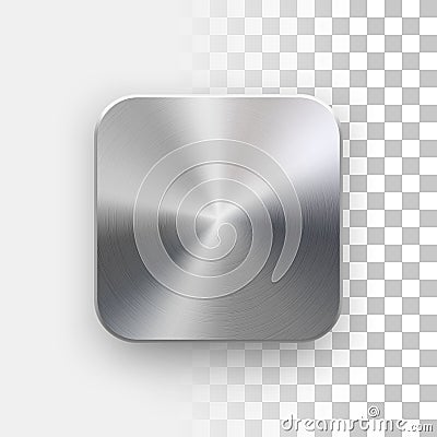 App Icon Template with Metal Texture Vector Illustration