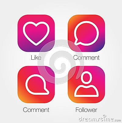 App Icon Template. Vector Gradient Fresh Color Set Vector Illustration