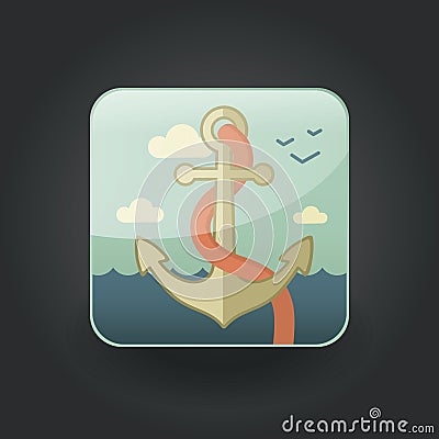 App icons anchor Vector Illustration