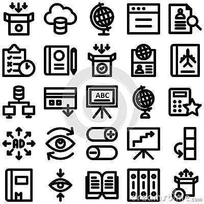 App Material Bold outline vector icon every single icon can be easily modified or edited Vector Illustration