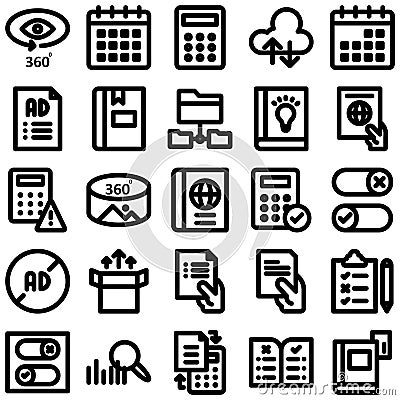 App Material Bold outline vector icon every single icon can be easily modified or edited Vector Illustration