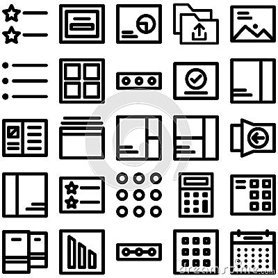 App Material Bold outline vector icon every single icon can be easily modified or edited Vector Illustration