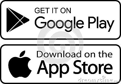 Google play app store icons Vector Illustration