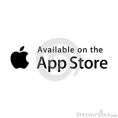 Available on the app store banner Editorial Stock Photo