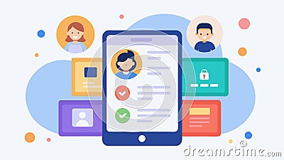 The app utilizes a simple and userfriendly interface making it accessible for all regardless of age or experience Vector Illustration