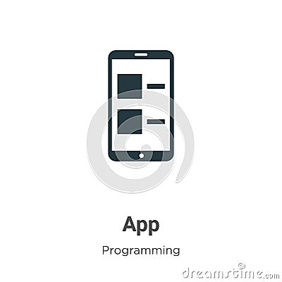 App vector icon on white background. Flat vector app icon symbol sign from modern programming collection for mobile concept and Vector Illustration