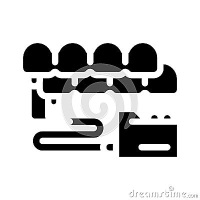 apparatus for pneumatic massage glyph icon vector illustration Vector Illustration