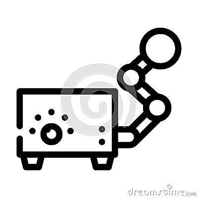 apparatus for uhf therapy line icon vector illustration Vector Illustration
