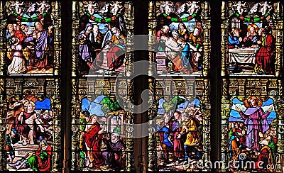 Apparitions and resurrection of Christ Editorial Stock Photo