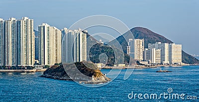 Appartments in Aberdeen Hong Kong build in Fen Shui Style Stock Photo