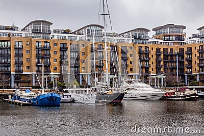 St. Katharine Docks, Tower Hamlets, London. Stock Photo
