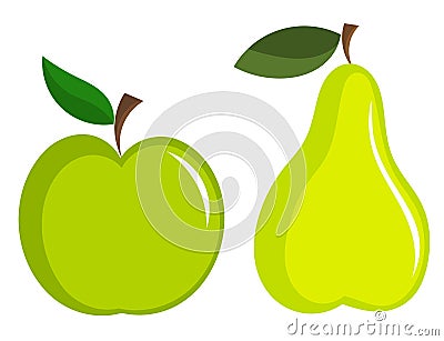 Appe and pear Vector Illustration