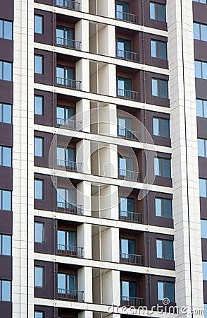 Appearance of newly built residential buildings.. Stock Photo