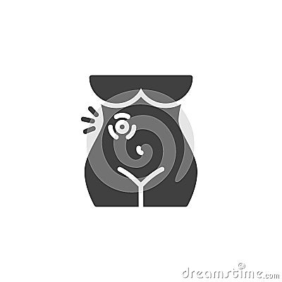 Appendicitis pain vector icon Vector Illustration