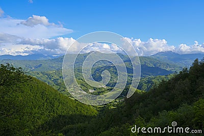 Appennies Tosco-Emiliano national park Monte Fuso. natural background. Travel concept Stock Photo