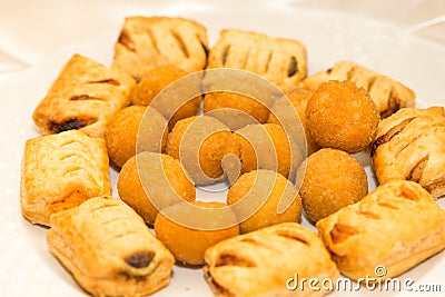 appetizer of mixed layers Stock Photo