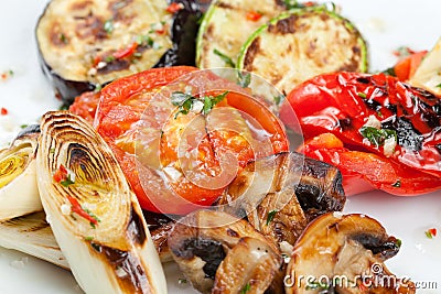 Appetizer vegetables grill Stock Photo